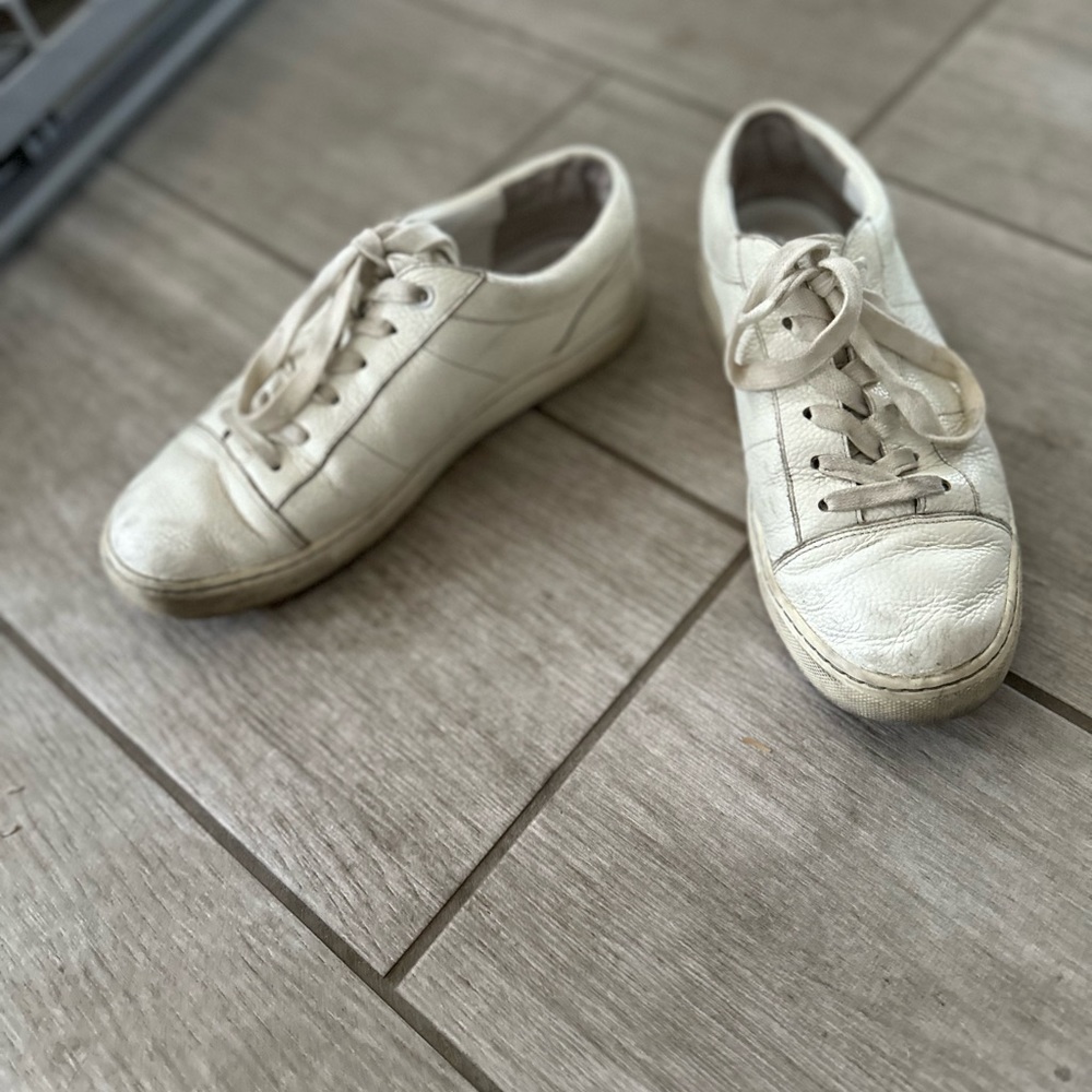 Vince white leather sneakers
